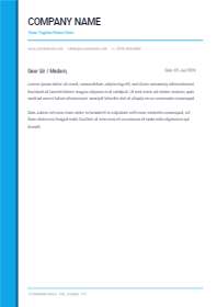 Corporate Blue Letterhead